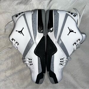 Team Jordan 5Y White Black and Grey Mids